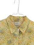 Vorschaubild 2 von Hemdbluse Damen Gelb Gr. 46/3XL Viskose Blumenmuster Casual Kurzarm Knopf