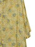 Vorschaubild 3 von Hemdbluse Damen Gelb Gr. 46/3XL Viskose Blumenmuster Casual Kurzarm Knopf