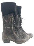 Vorschaubild 1 von Damen Schnürstiefel Gr. 36 Leder Grau Vintage Stiefel