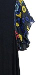 Vorschaubild 3 von Damen Kleid L schwarz bunte Blumen Ärmel Rüschen Viskose