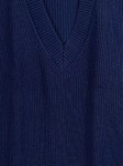 Vorschaubild 4 von Pullunder Damen Blau Gr. 42/XL Baumwolle Viskose Polyester Rippstrick