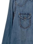 Vorschaubild 3 von Freizeithemd Herren Gr. 48/S Blau Baumwolle Uni Casual Langarm 48 cm