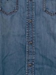 Vorschaubild 4 von Freizeithemd Herren Gr. 48/S Blau Baumwolle Uni Casual Langarm 48 cm