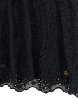 Vorschaubild 4 von T-Shirt Damen Gr. 44/XXL Schwarz Polyamid Lochmuster Elegant Kurzarm