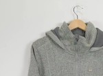 Vorschaubild 3 von Fleecejacke Damen Grau Gr. 42/XL Polyacryl Meliert Casual Langarm Kapuze