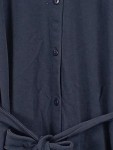 Vorschaubild 3 von Damen Blusenkleid Gr. 38 Blau Baumwolle Bindegürtel