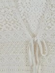 Vorschaubild 3 von Strickjacke Damen Bohemian Weiß Spitze 3/4-Arm L
