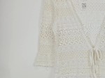 Vorschaubild 4 von Strickjacke Damen Bohemian Weiß Spitze 3/4-Arm L