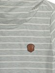 Vorschaubild 3 von Damen Kapuzenpullover Hoodie Gr. M Grau Gestreift Baumwolle