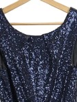 Vorschaubild 2 von Cocktailkleid Pailletten Blau Schwarz Gr. 38 M Damen Party