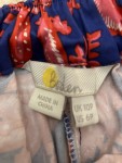 Vorschaubild 3 von Damen Stoffhose Gr. 36 Blau Pink Floral Baumwolle Sommerhose