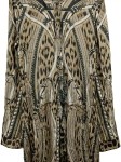 Vorschaubild 2 von Blusenkleid Damen Gr. 42 Leopard Animal Print Langarm
