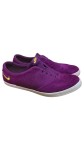 Vorschaubild 4 von Sneaker low Damen Gr. 38,5 Lila Wildleder Slip-On Casual Freizeit Uni Logo