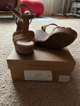 Vorschaubild 4 von Keilabsatz Sandalen Damen Gr. 37 Braun Wildleder Wedges