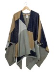 Vorschaubild 1 von Poncho Damen Mehrfarbig Gr. UNI Polyacryl Geometrisch Casual Ärmellos