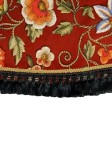 Vorschaubild 3 von Damen Minirock Gr. 42 Rot Floral Boho Fransen Baumwolle