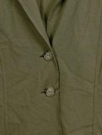 Vorschaubild 2 von Damen Blazer Baumwolle Gr. 38 M Oliv Casual Frühjahr Sommer