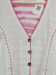 Vorschaubild 3 von Strickjacke Damen 3/4 Arm Weiß Gestreift Baumwolle Gr. XL