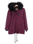Vorschaubild 1 von Damen Parka Winterjacke Gr. M Bordeaux Fellkapuze Baumwolle