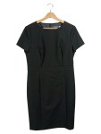 Vorschaubild 1 von Etuikleid Business Damen Bleistiftkleid Uni Schwarz Gr. 40 L