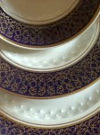 Vorschaubild 3 von Porzellan Kaffeegedeck 4tlg Tasse Untertasse Festlich Blau