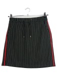 Vorschaubild 1 von A-Linienrock Gr. 36 S Gestreift Schwarz Midirock Sportlich