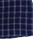 Vorschaubild 4 von A-Linienrock Damen Blau Gr. 40/L Polyacryl Kariert Klassisch