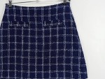 Vorschaubild 2 von A-Linienrock Damen Blau Gr. 40/L Polyacryl Kariert Klassisch