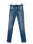 Vorschaubild 1 von Jeans Slim Fit Damen Blau Gr. W24/32/XXS Baumwolle Uni Casual Knopfleiste