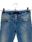 Vorschaubild 3 von Jeans Slim Fit Damen Blau Gr. W24/32/XXS Baumwolle Uni Casual Knopfleiste