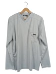 Vorschaubild 1 von Langarmshirt Herren Grau Gr. 52/L Polyester Uni Casual Freizeit Logo