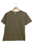 Vorschaubild 1 von T-Shirt Damen Oliv Gr. S Baumwolle Uni Basic Kurzarm Alltag Logo-Print