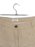 Vorschaubild 4 von Damen Stoffhose Leinen Mix Gr. 42/XL Beige Gestreift Klassisch