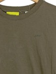Vorschaubild 2 von T-Shirt Damen Oliv Gr. S Baumwolle Uni Basic Kurzarm Alltag Logo-Print