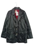 Vorschaubild 1 von Vegan Lederjacke Blazer Damen Schwarz Gr. S 36 Polyurethan