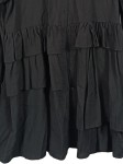 Vorschaubild 3 von Hemdblusenkleid Damen Lyocell Rüschen Minikleid Schwarz Gr. XL