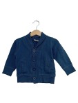 Vorschaubild 1 von MyLittleBearClub Strickjacke Jungen Gr. 80 Blau Baumwolle Cardigan