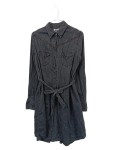 Vorschaubild 1 von Jeanskleid Damen Grau Gr. 38/M Baumwolle Uni Casual Herbst/Winter Knopf