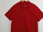 Vorschaubild 3 von Encadée Freizeithemd Damen Kurzarm Reißverschluss Rot Gr. 46/3XL