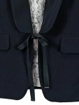 Vorschaubild 3 von Blazer Damen Gr. 42/XL Schwarz Polyester Uni Elegant Langarm Business