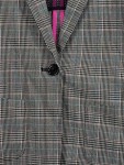 Vorschaubild 4 von Blazer Damen Kariert Grau Business Jacke Gr. 40 L