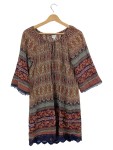 Vorschaubild 1 von Damen Sommerkleid Boho Ethno Muster Spitze Gr. S/36