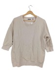 Vorschaubild 1 von Pullover Damen 3/4-Arm Baumwolle Beige Gr. 38 M Minimalistisch