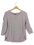 Vorschaubild 1 von Bluse Damen Gr. 38/M Beige Viskose Uni Casual 3/4-Arm Alltag