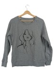 Vorschaubild 1 von Damen Sweatshirt Gr. S grau Grafikprint Bio-Baumwolle