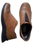 Vorschaubild 3 von Damen Slipper Leder Braun Gr. 36 Slip-On Casual
