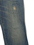 Vorschaubild 4 von Destroyed Jeans Damen Vintage Blau W30 L33 Knopf Baumwolle