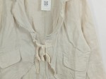 Vorschaubild 2 von Übergangsjacke Damen Gr. 42/XL Beige Leinen Uni Bohemian 3/4-Arm