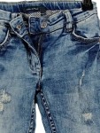 Vorschaubild 2 von Ripped Jeans Kinder Blau Gr. 116 Baumwolle Uni Casual 26 cm 73 cm