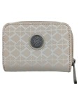 Vorschaubild 1 von Damen Geldbörse Portemonnaie Beige Geometrisch Reißverschluss